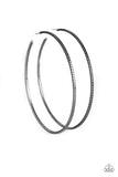 Paparazzi Shimmer Maker - Black Hoop Earrings