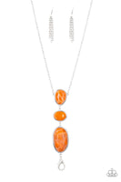 Paparazzi Making An Impact - Orange Lanyard Necklace