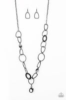 Paparazzi Metro Nouveau - Black Lanyard Necklace