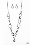 Paparazzi Metro Nouveau - Black Lanyard Necklace