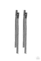 Paparazzi Radio Waves - Black Post Earrings