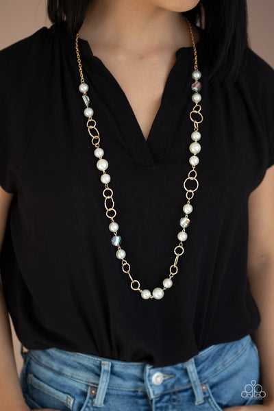 Paparazzi Prized Pearls - Gold Necklace