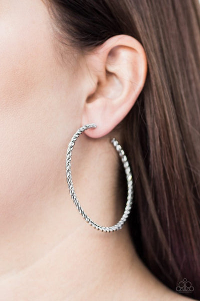 Paparazzi Keep It Chic - Silver Hoop Earrings