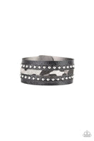 Paparazzi Born To Be WILDCAT - Silver Wrap Bracelet