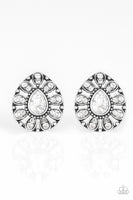 Paparazzi Treasure Retreat - White Post Earrings