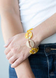 Paparazzi Retro Recharge - Yellow Bracelet