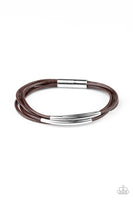 Paparazzi Power CORD - Brown Bracelet