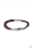 Paparazzi Power CORD - Brown Bracelet