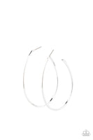 Paparazzi Cool Curves - Silver Hoop Earrings