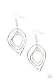 Paparazzi Asymmetrical Allure - Silver Earrings