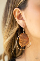 Paparazzi HAUTE Toddy - Brown Earrings