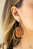 Paparazzi HAUTE Toddy - Brown Earrings