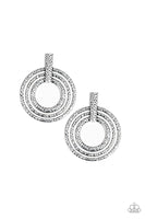 Paparazzi Ever Elliptical - Silver Post Earrings