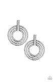 Paparazzi Ever Elliptical - Silver Post Earrings