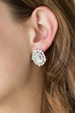 Paparazzi Hold Court - White Post Earrings