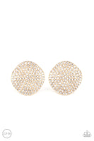 Paparazzi Lunch at the Louvre - Gold Clip-On Earrings