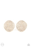 Paparazzi Lunch at the Louvre - Gold Clip-On Earrings