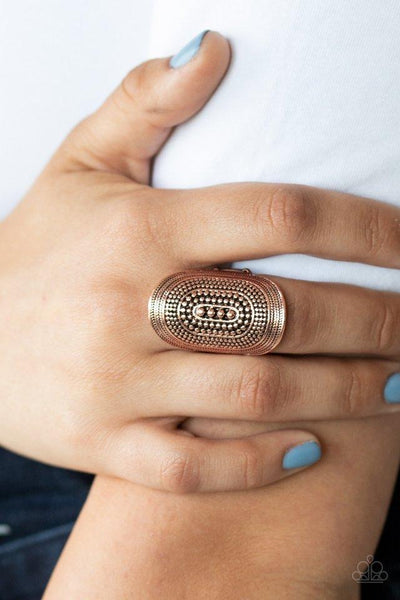 Paparazzi Dotted Decor - Copper Ring