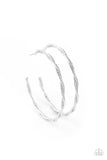 Paparazzi Totally Throttled - Silver Hoop Earrings
