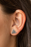 Paparazzi Pyramid Paradise - Silver Post Earrings