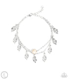 Paparazzi Earthy Explorer - White Anklet