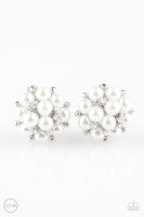 Paparazzi Par Pearl - White Clip-On Earrings