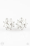 Paparazzi Par Pearl - White Clip-On Earrings