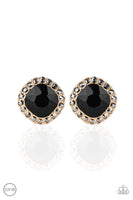 Paparazzi Diamond Duchess - Gold Clip-On Earrings