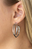 Paparazzi City Contour - Silver Hoop Earrings