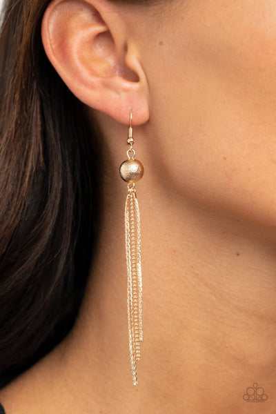 Paparazzi SLEEK-ing Revenge - Gold Earrings