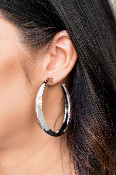 Paparazzi Lets Get Ready To Rumble! - Silver Hoop Earrings