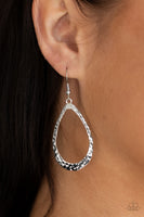 Paparazzi BEVEL-headed Brilliance - Silver Earrings