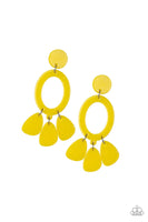 Paparazzi Sparkling Shores - Yellow Post Earrings