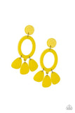 Paparazzi Sparkling Shores - Yellow Post Earrings