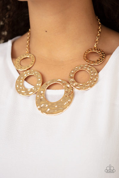 Paparazzi Mildly Metro - Gold Necklace
