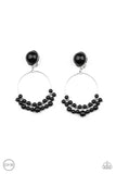 Paparazzi Cabaret Charm - Black Clip-On Earrings