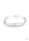 Paparazzi Heap It On - White Bracelet
