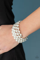 Paparazzi Rich Royal - White Bracelet