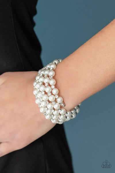Paparazzi Rich Royal - White Bracelet