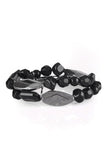 Paparazzi Rockin Rock Candy - Black Bracelet