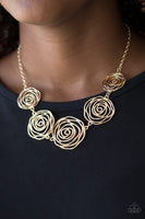 Paparazzi Rosy Rosette & Beat Around The ROSEBUSH - Gold Set