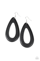 Paparazzi Malibu Mimosas - Black Wood Earrings