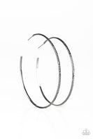 Paparazzi Sleek Fleek - Black Hoop Earrings