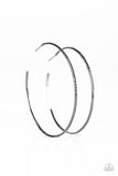 Paparazzi Sleek Fleek - Black Hoop Earrings