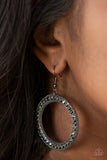 Paparazzi Haute Halo - Black Earrings