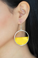Paparazzi Seashore Vibes - Yellow Earrings