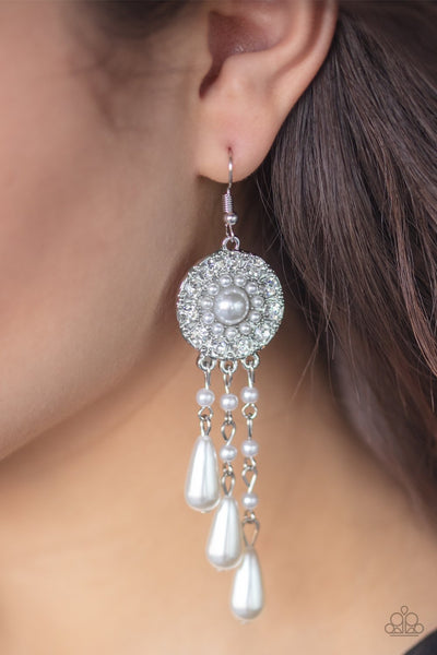 Paparazzi Dreams Can Come True - White Earrings