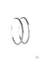 Paparazzi Totally Throwback - Silver Hoops Earrings