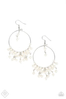 Paparazzi Now On Broadway - White Earrings