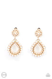 Paparazzi Discerning Droplets - Gold Clip-On Earrings
